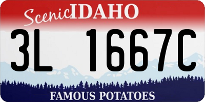 ID license plate 3L1667C