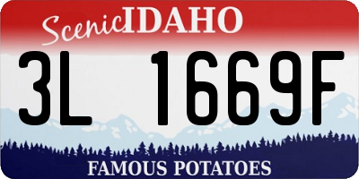 ID license plate 3L1669F