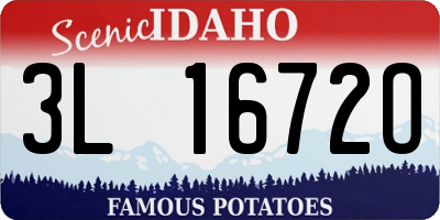 ID license plate 3L1672O