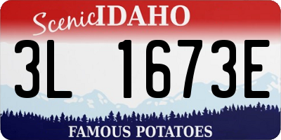 ID license plate 3L1673E
