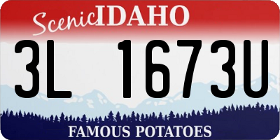 ID license plate 3L1673U