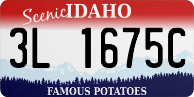 ID license plate 3L1675C