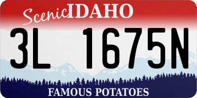ID license plate 3L1675N