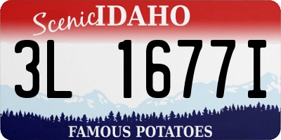 ID license plate 3L1677I