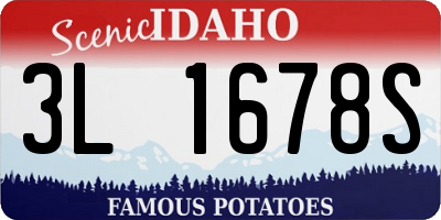 ID license plate 3L1678S