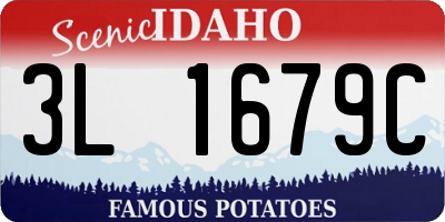 ID license plate 3L1679C
