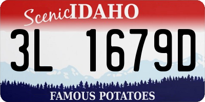 ID license plate 3L1679D