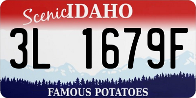 ID license plate 3L1679F