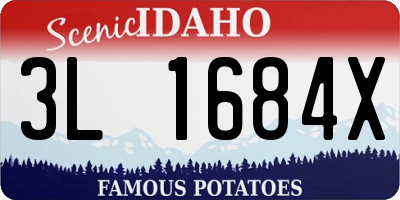 ID license plate 3L1684X
