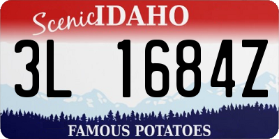 ID license plate 3L1684Z