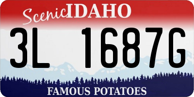 ID license plate 3L1687G