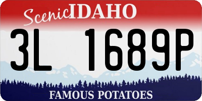 ID license plate 3L1689P