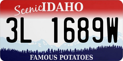 ID license plate 3L1689W