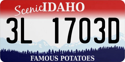ID license plate 3L1703D