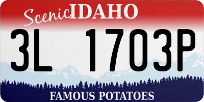 ID license plate 3L1703P