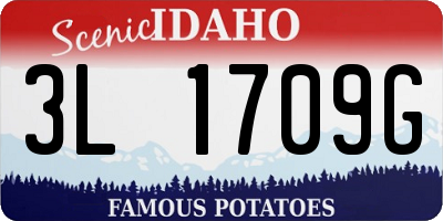 ID license plate 3L1709G