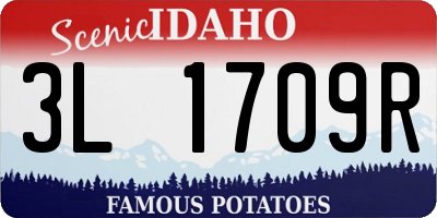 ID license plate 3L1709R