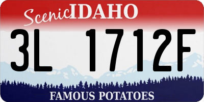 ID license plate 3L1712F