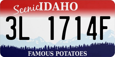 ID license plate 3L1714F