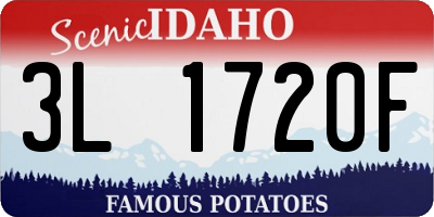 ID license plate 3L1720F