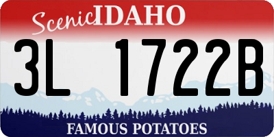 ID license plate 3L1722B