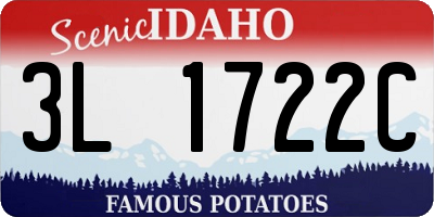 ID license plate 3L1722C