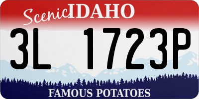 ID license plate 3L1723P