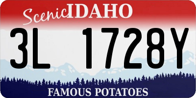 ID license plate 3L1728Y