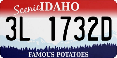 ID license plate 3L1732D