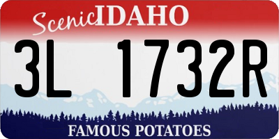 ID license plate 3L1732R