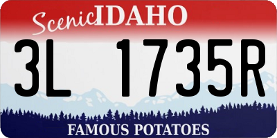 ID license plate 3L1735R