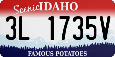 ID license plate 3L1735V