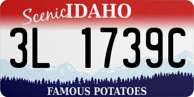 ID license plate 3L1739C