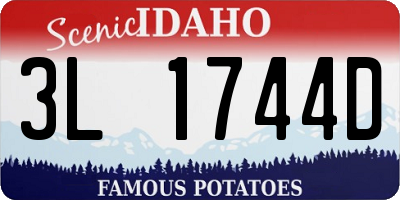 ID license plate 3L1744D