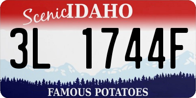 ID license plate 3L1744F