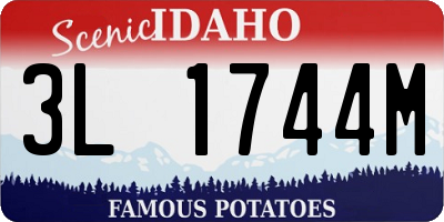 ID license plate 3L1744M