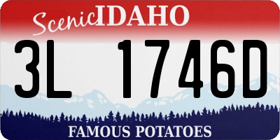 ID license plate 3L1746D