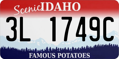 ID license plate 3L1749C
