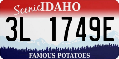 ID license plate 3L1749E