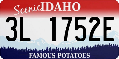 ID license plate 3L1752E