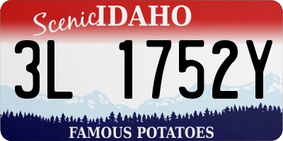 ID license plate 3L1752Y