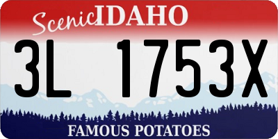 ID license plate 3L1753X