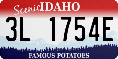 ID license plate 3L1754E