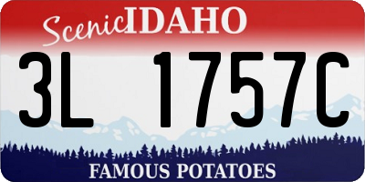 ID license plate 3L1757C