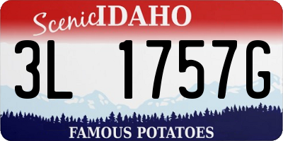ID license plate 3L1757G