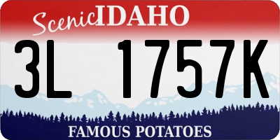 ID license plate 3L1757K