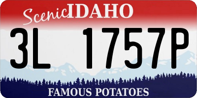 ID license plate 3L1757P