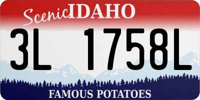 ID license plate 3L1758L