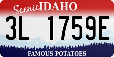 ID license plate 3L1759E