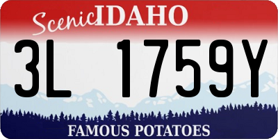 ID license plate 3L1759Y